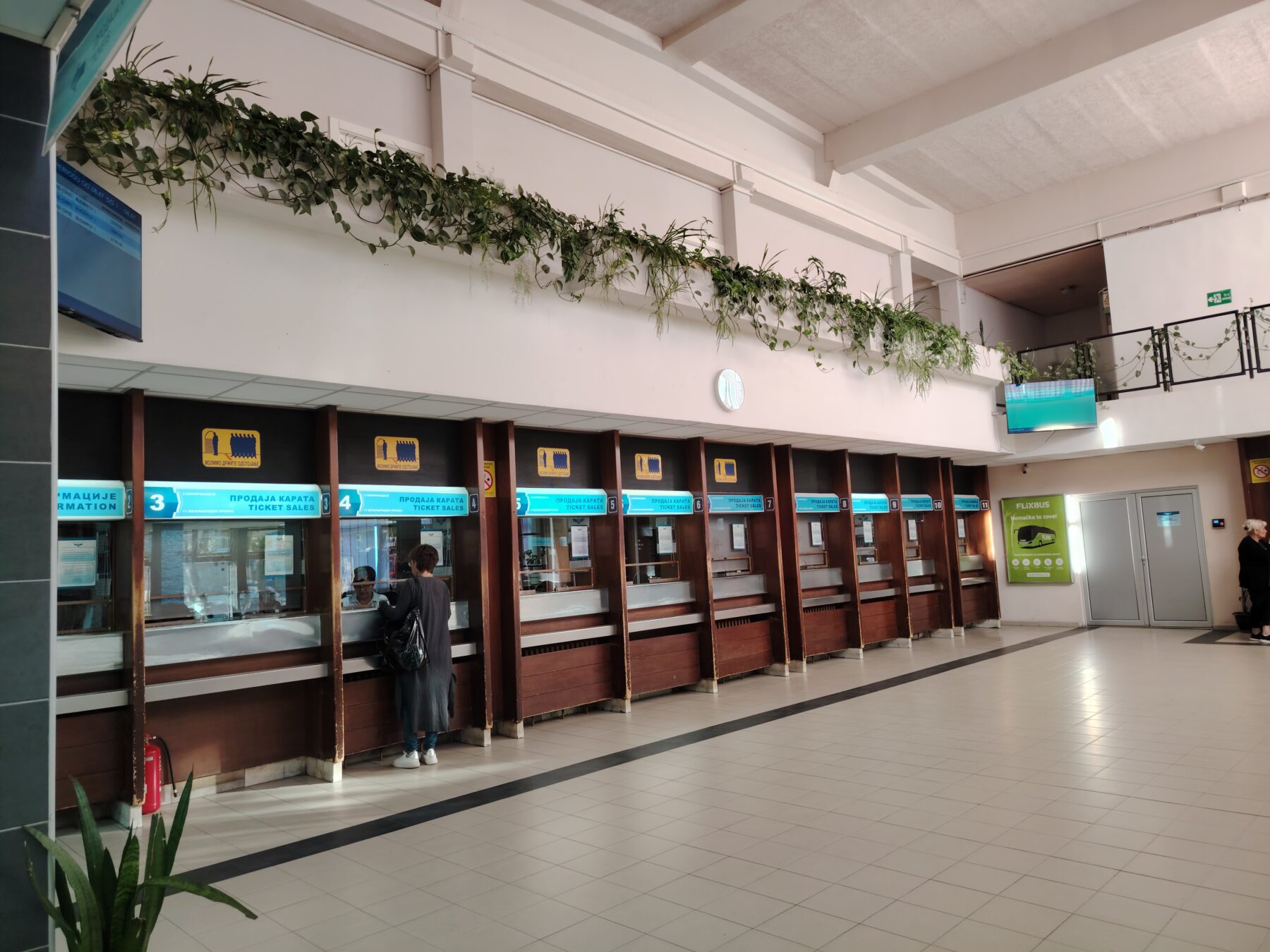 ノヴィ・サド 中央バスターミナル 券売エリア
