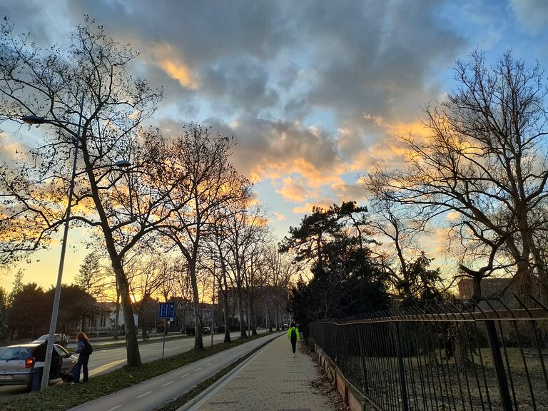 ノヴィ・サドの夕焼け